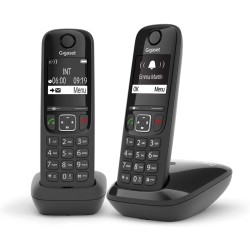 Outlet Telefon bezprzewodowy Gigaset AS690 Duo 14h Pracy Baterii Język PL
