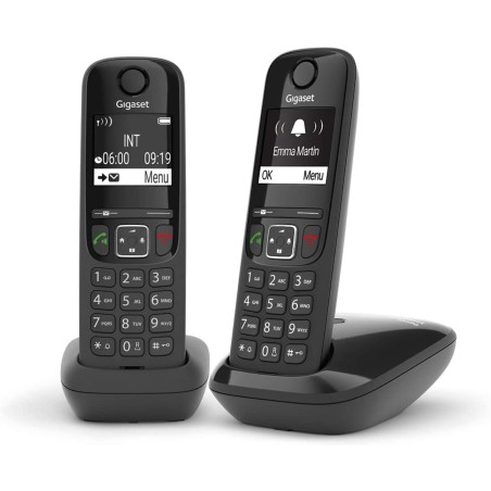 Outlet Telefon bezprzewodowy Gigaset AS690 Duo 14h Pracy Baterii Język PL