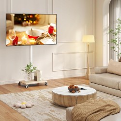 Outlet 5Rcom Biały stojak na telewizor 27-60" z regulacją i obrotową