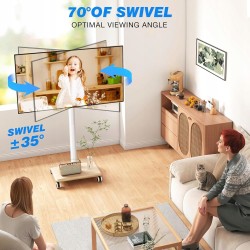 Outlet 5Rcom Biały stojak na telewizor 27-60" z regulacją i obrotową