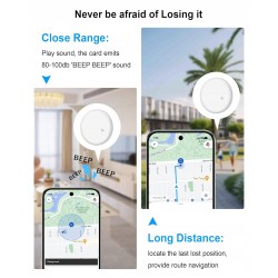 Outlet RUIZHI Smart Tag GPS Android IP67 lokalizator biały