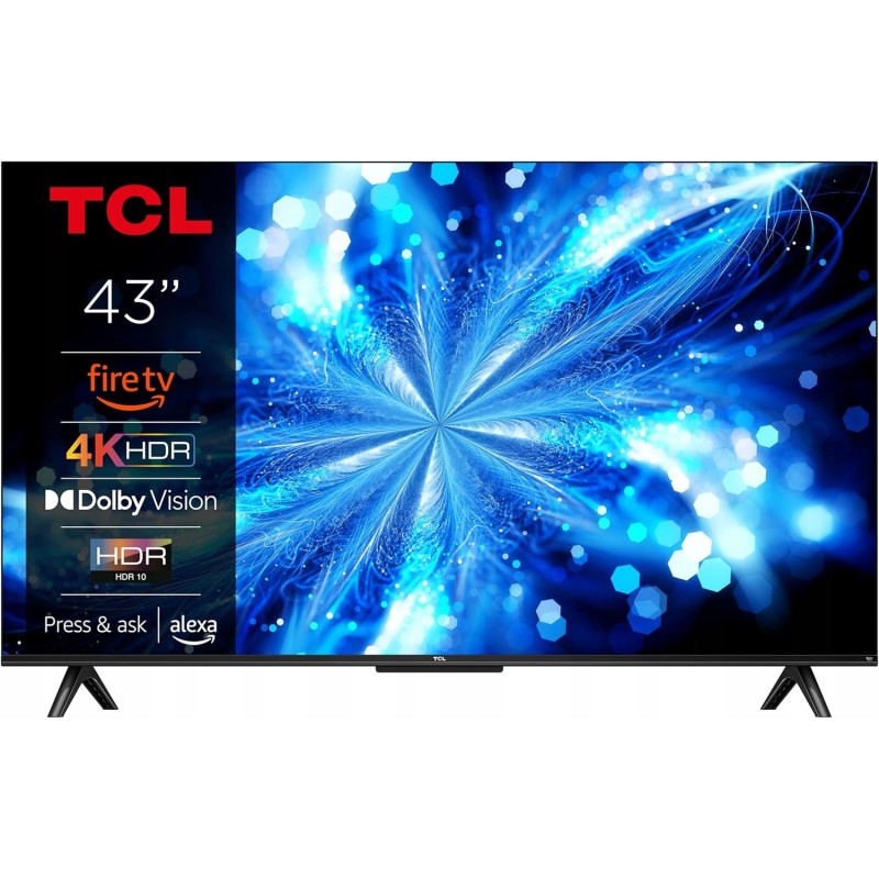 USZKODZONY TCL 43PF650 TV 43 cali 4K UHD Dolby Atmos HDR10 Miracast Alexa