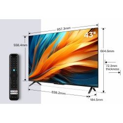 USZKODZONY TCL 43PF650 TV 43 cali 4K UHD Dolby Atmos HDR10 Miracast Alexa