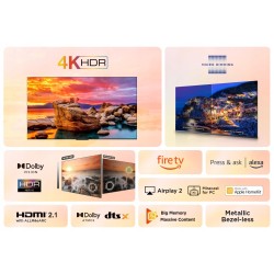 USZKODZONY TCL 43PF650 TV 43 cali 4K UHD Dolby Atmos HDR10 Miracast Alexa
