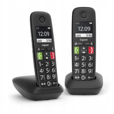 Outlet Telefon stacjonarny bezprzewodowy Gigaset E290 Duo Czarny DECT GAP