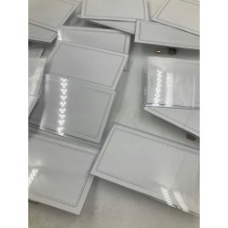 Outlet Identyfikator z klipsem i agrafką transparnety 90x57 mm 16szt