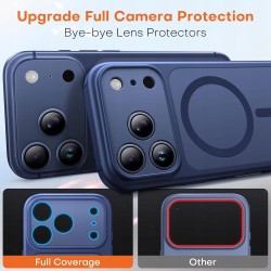 Outlet Etui TAURI do iPhone'a 17 Pro Max MagSafe, niebieskie, z ochroną
