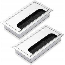 Outlet 2x Przepust Kablowy Bolatus Aluminiowy Biurko 160x80mm Maskownica