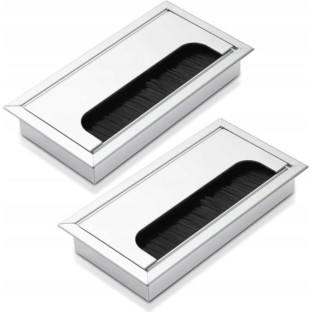 Outlet 2x Przepust Kablowy Bolatus Aluminiowy Biurko 160x80mm Maskownica