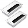 Outlet 2x Przepust Kablowy Bolatus Aluminiowy Biurko 160x80mm Maskownica