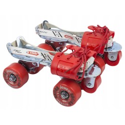 Outlet Jonex Deluxe Wrotki Koła 55mm Regulowane 34-43 Roller Skate czerwone