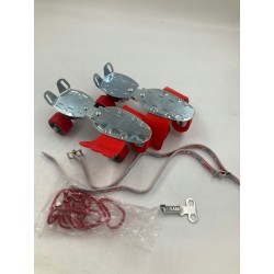 Outlet Jonex Deluxe Wrotki Koła 55mm Regulowane 34-43 Roller Skate czerwone