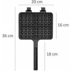 Outlet BBQ-Toro gofrownica + forma do ciasta podwójny prostokątny kształt