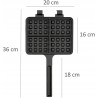 Outlet BBQ-Toro gofrownica + forma do ciasta podwójny prostokątny kształt