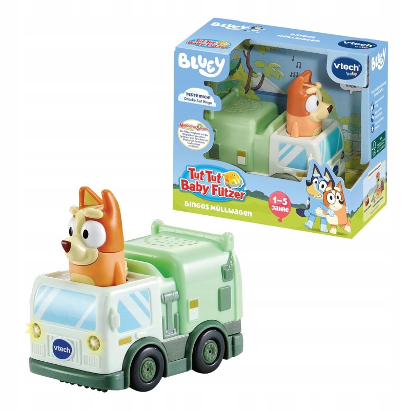 Outlet Vtech TUT TUT Autko śmieciarka Bingo z Bluey z oryginalnym głosem