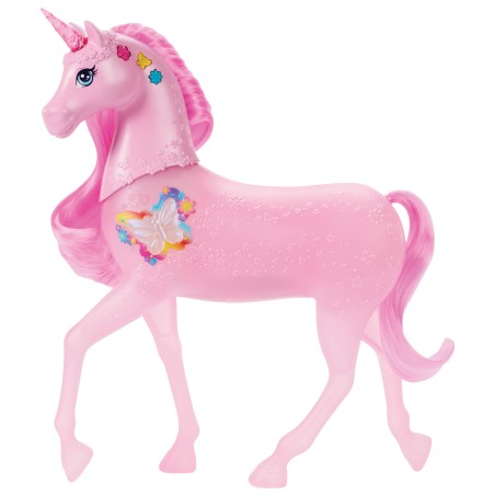 Outlet Zestaw Barbie Mattel jednorożec z 20 dźwiękami i światłami różowy