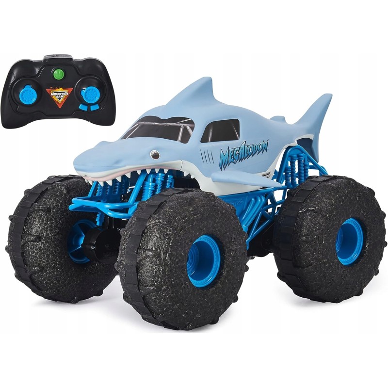 Outlet Pojazd na radio Monster Jam Megalodon Storm 1:16 szaro-niebieski