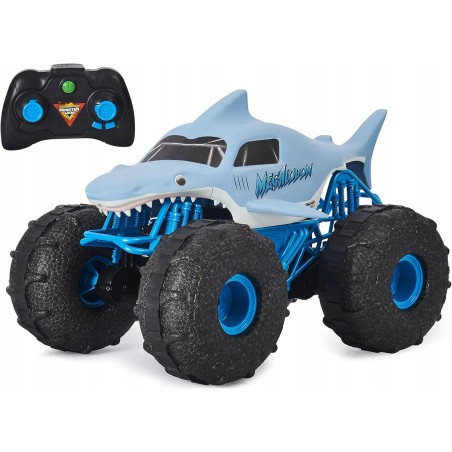 Outlet Pojazd na radio Monster Jam Megalodon Storm 1:16 szaro-niebieski