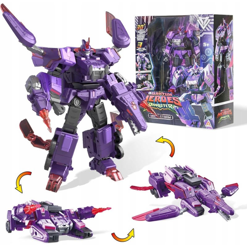 Outlet Quantum Heroes DINOSTER Mosa Storm Robot Transformujący 3w1
