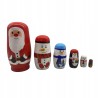 Outlet Exceart Drewniana Lalka Matrioszka Święty Mikołaj 6w1