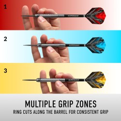 Outlet Zestaw rzutek Harrows Supergrip Ultimate Tungsten 22g-28g z etui 20