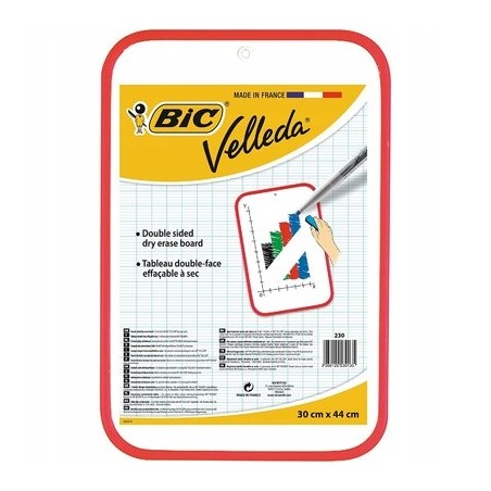 Outlet Biała tablica Bic 30 cm x 44 cm do nauki pracy domu na ściane