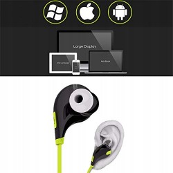 Outlet Bezprzewodowe sportowe słuchawki Bluetooth z przyciskami, czerwone