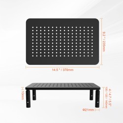 Outlet GRIFEMA STOJAK POD MONITOR 3 wysokości czarna