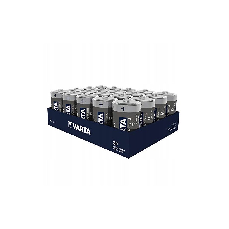 Outlet Bateria alkaliczna Varta Power On Demand D (R20) Zestaw 20 szt.