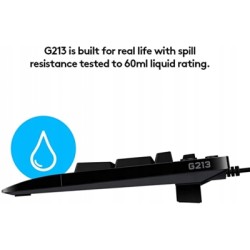Outlet Klawiatura Logitech G213 membranowa USB z podświetleniem RGB QWERTZ