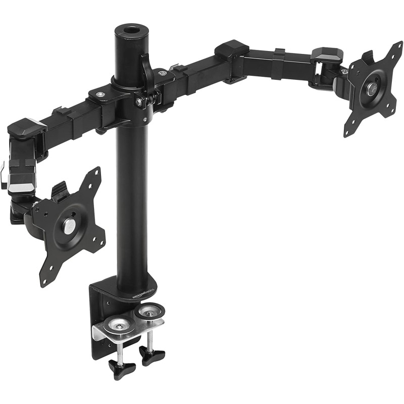 Outlet Podwójny stojak na monitor uniwersalny dla 23-68cm AmazonBasics