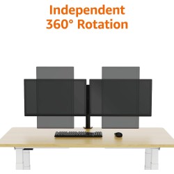 Outlet Podwójny stojak na monitor uniwersalny dla 23-68cm AmazonBasics