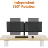 Outlet Podwójny stojak na monitor uniwersalny dla 23-68cm AmazonBasics