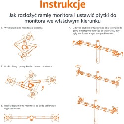 Outlet Podwójny stojak na monitor uniwersalny dla 23-68cm AmazonBasics