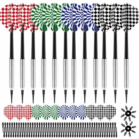 Outlet Elalove rzutki darts 12 szt 14g soft tip 100 grotów 24 lotki