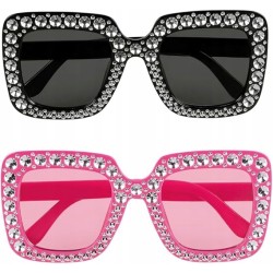 BOLAND OKULARY DISCO RÓŻOWE I CZARNE 2 SZT. 02633