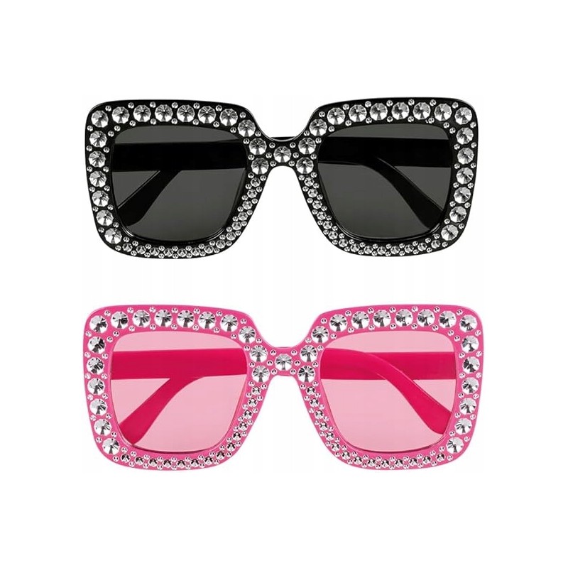 BOLAND OKULARY DISCO RÓŻOWE I CZARNE 2 SZT. 02633