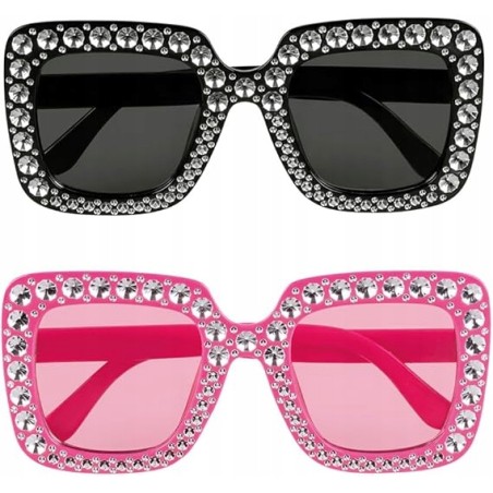 BOLAND OKULARY DISCO RÓŻOWE I CZARNE 2 SZT. 02633