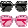 BOLAND OKULARY DISCO RÓŻOWE I CZARNE 2 SZT. 02633