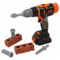 Outlet SMOBY Wiertarko-wkrętarka Black&Decker 7600360918 + 2 bity czarna