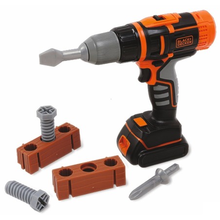 Outlet SMOBY Wiertarko-wkrętarka Black&Decker 7600360918 + 2 bity czarna