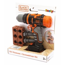 Outlet SMOBY Wiertarko-wkrętarka Black&Decker 7600360918 + 2 bity czarna