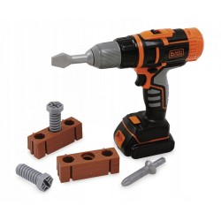 Outlet SMOBY Wiertarko-wkrętarka Black&Decker 7600360918 + 2 bity czarna