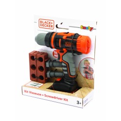 Outlet SMOBY Wiertarko-wkrętarka Black&Decker 7600360918 + 2 bity czarna