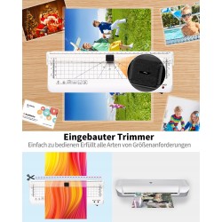 Outlet Laminator A4/A5/A6 80-125 Mic z szybkim nagrzewaniem i tnącym