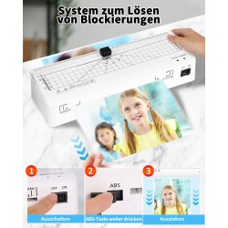 Outlet Laminator A4/A5/A6 80-125 Mic z szybkim nagrzewaniem i tnącym