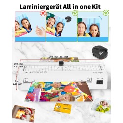 Outlet Laminator A4/A5/A6 80-125 Mic z szybkim nagrzewaniem i tnącym