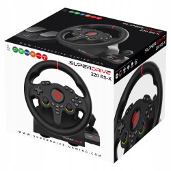 USZKODZONY SUBSONIC kierownica gamingowa 220 RS-X z pedałami LED SA5720-3