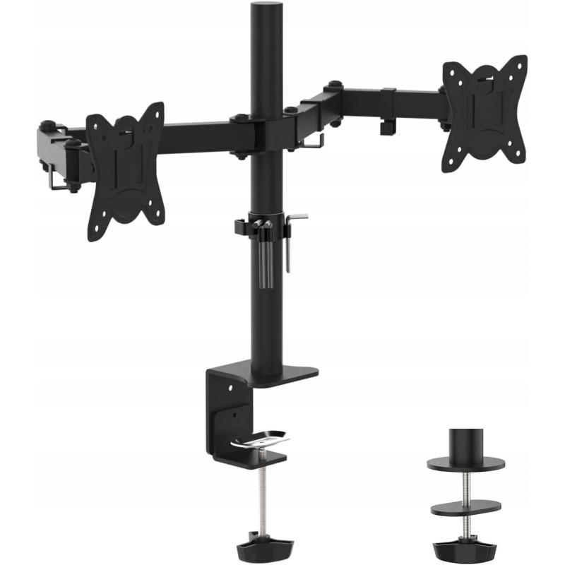 Outlet GRIFRMA Uchwyt na dwa monitory 13-32" Elastyczny obrót Solidny i