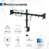 Outlet GRIFRMA Uchwyt na dwa monitory 13-32" Elastyczny obrót Solidny i